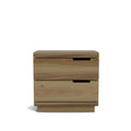 Karamea Bedside 2 Drawer - With Cut Out (Ash) - Paulas Home & Living