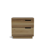Karamea Bedside 2 Drawer - With Cut Out (Ash) - Paulas Home & Living