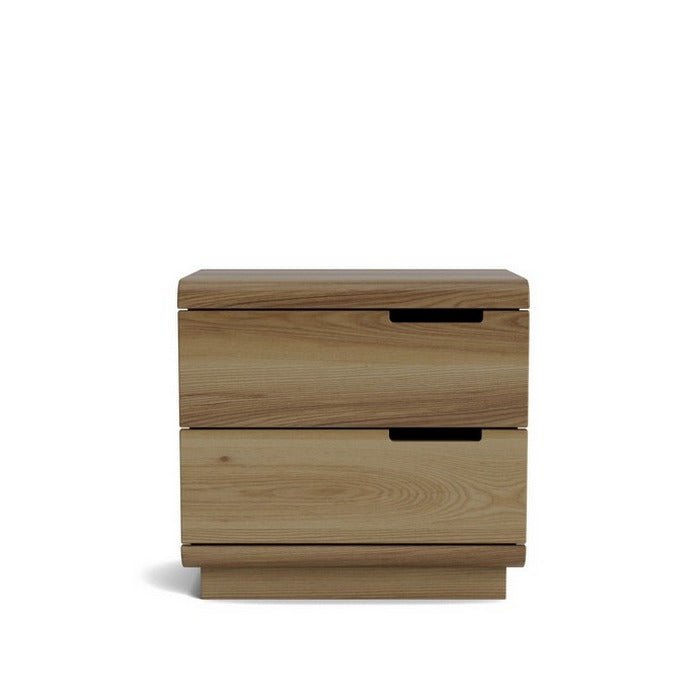 Karamea Bedside 2 Drawer - With Cut Out (Ash) - Paulas Home & Living