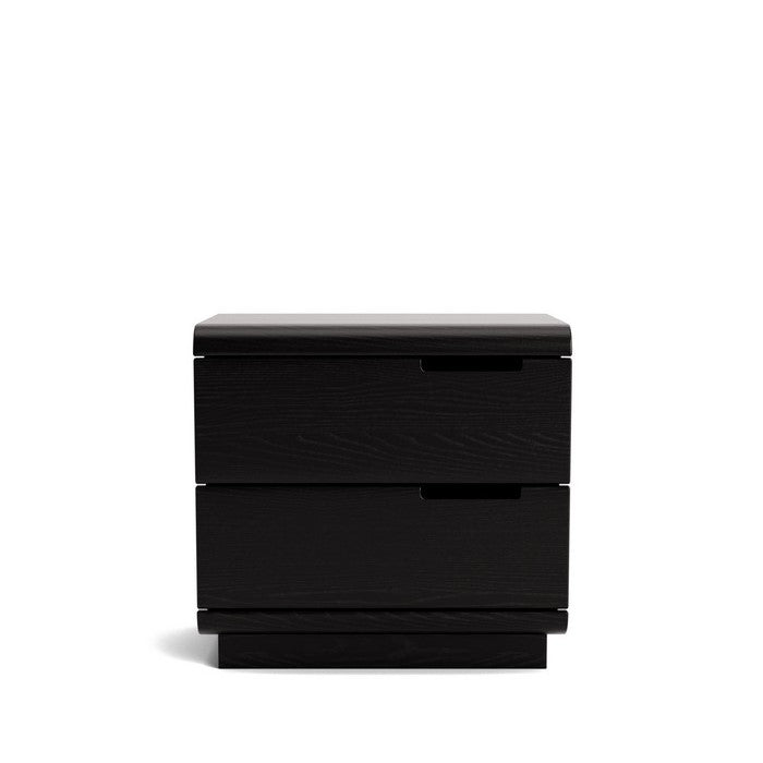 Karamea Bedside 2 Drawer - With Cut Out (Ash) - Paulas Home & Living