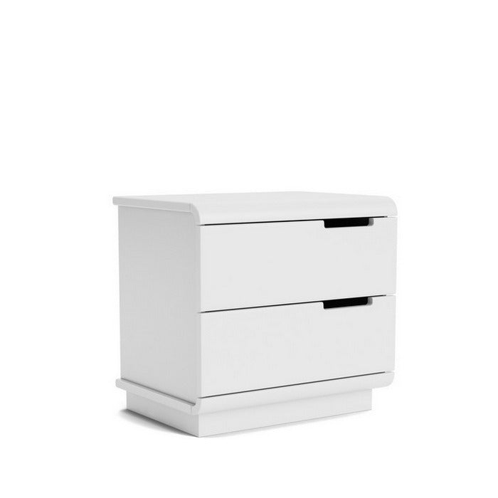 Karamea Bedside 2 Drawer - With Cut Out (Pine) - Paulas Home & Living