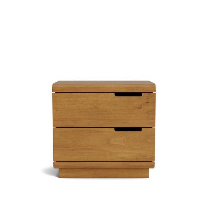Karamea Bedside 2 Drawer - With Cut Out (Pine) - Paulas Home & Living