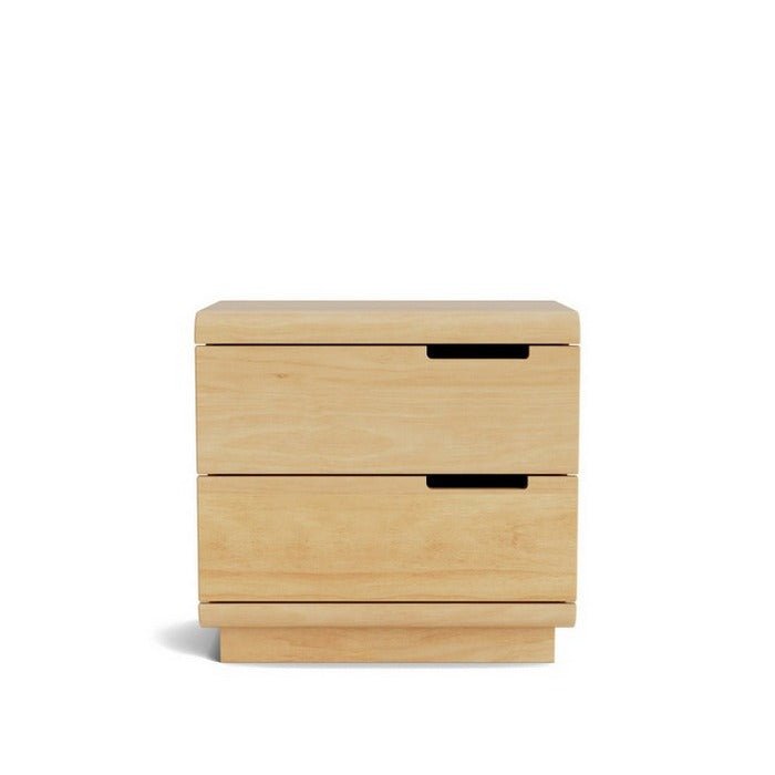 Karamea Bedside 2 Drawer - With Cut Out (Pine) - Paulas Home & Living