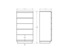 Karamea Lingerie Chest 5 Drawer (Pine) - Paulas Home & Living