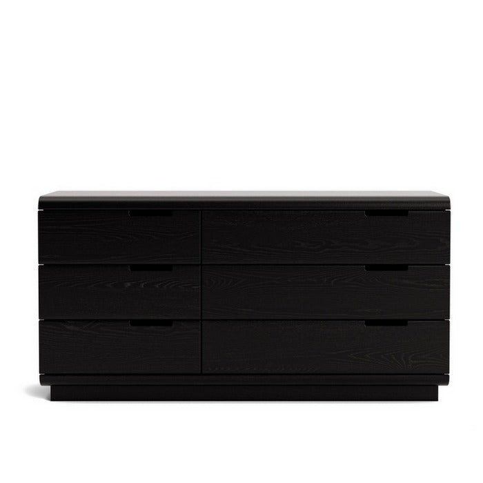 Karamea Lowboy 6 Drawer Large 1445w - With Cut Out (Ash) - Paulas Home & Living