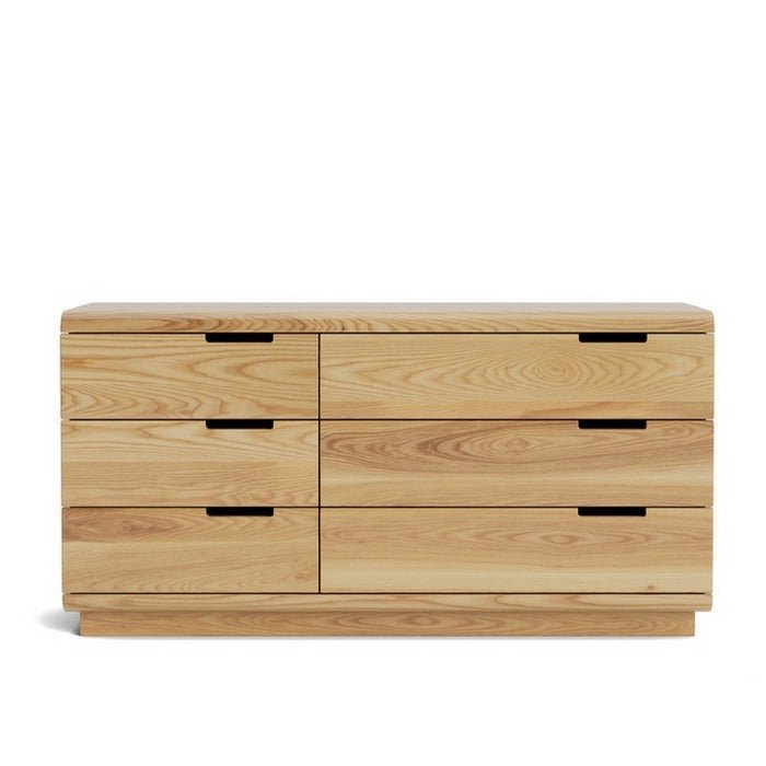Karamea Lowboy 6 Drawer Large 1445w - With Cut Out (Ash) - Paulas Home & Living