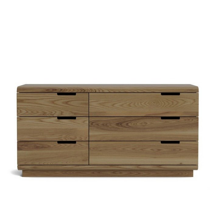 Karamea Lowboy 6 Drawer Large 1445w - With Cut Out (Ash) - Paulas Home & Living