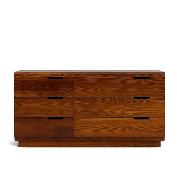 Karamea Lowboy 6 Drawer Large 1445w - With Cut Out (Ash) - Paulas Home & Living