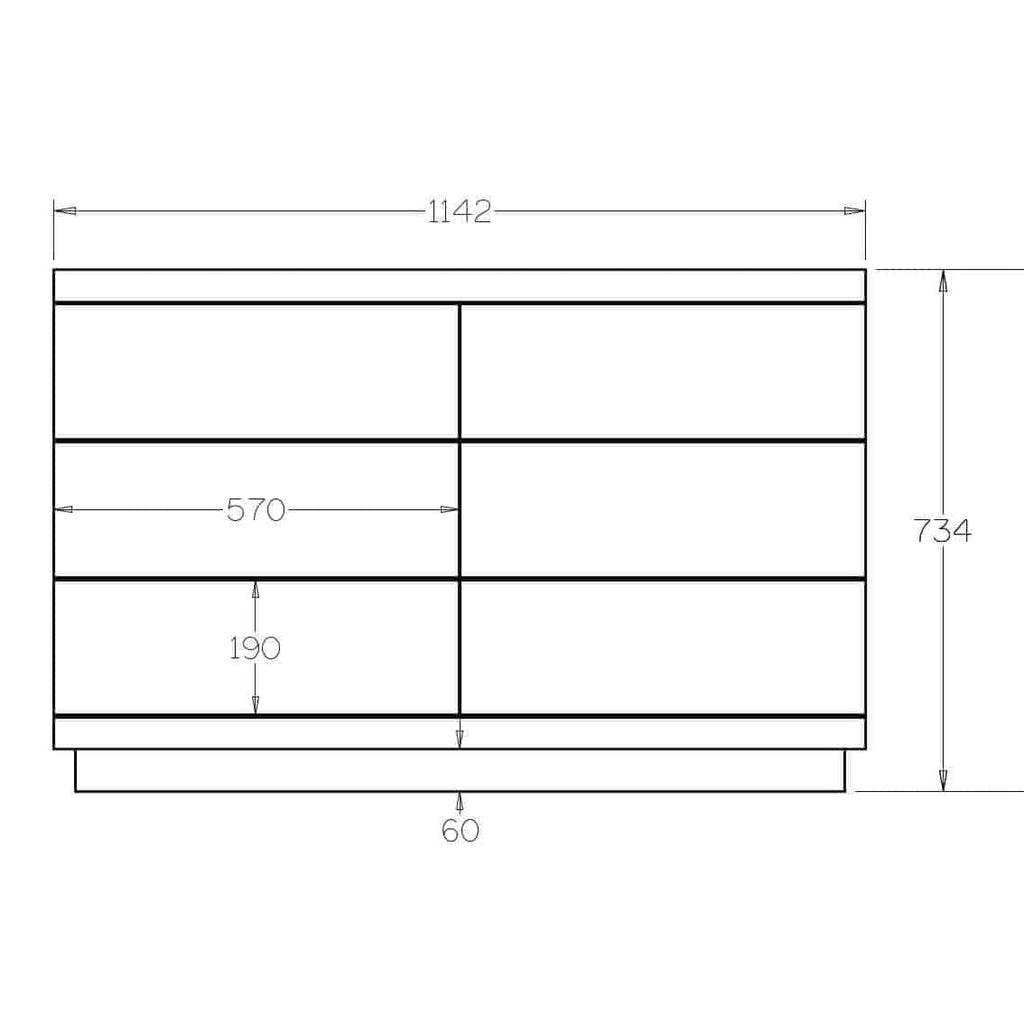 Karamea Lowboy 6 Drawer - Pine - Paulas Home & Living