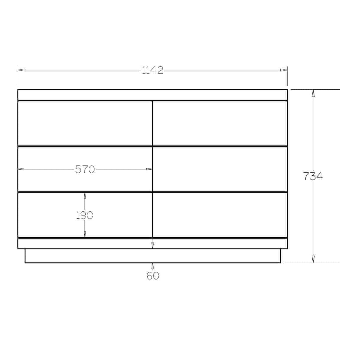 Karamea Lowboy 6 Drawer - Pine - Paulas Home & Living