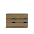 Karamea Lowboy 6 Drawer - With Cut Out (Ash) - Paulas Home & Living