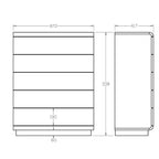Karamea Tallboy 5 Drawer (Pine) - Paulas Home & Living
