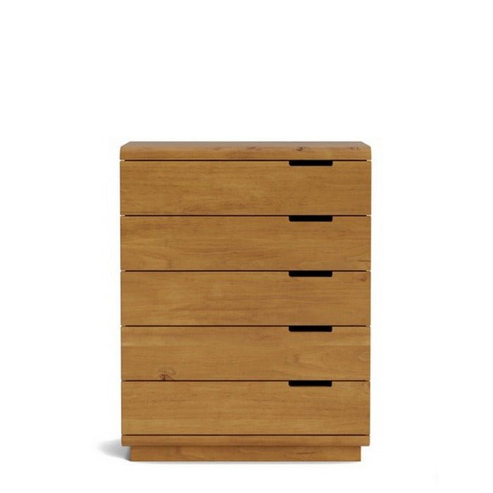 Karamea Tallboy 5 Drawer - With Cut Out (Pine) - Paulas Home & Living