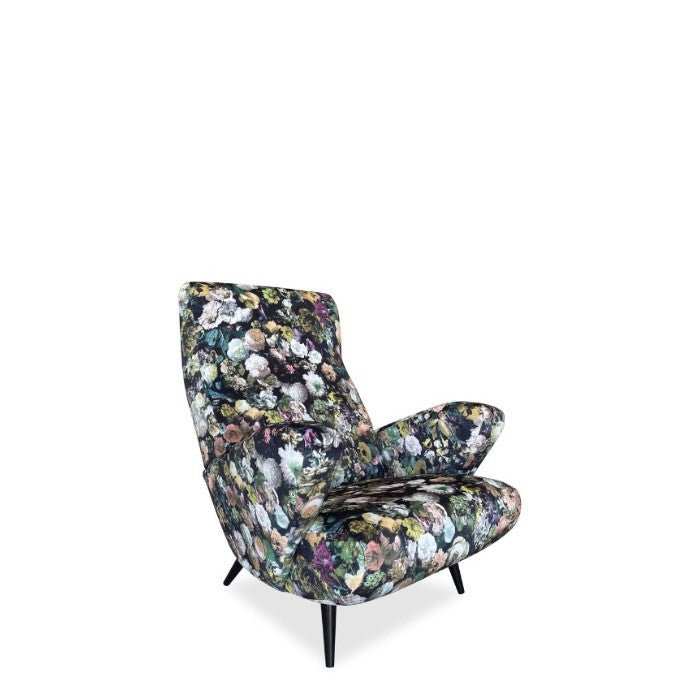 Ken Armchair Occasional Chair - Flowerbomb Violet fabric - Paulas Home & Living