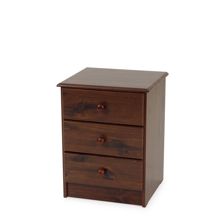 Kingston 3 Drawer Bedside - Paulas Home & Living