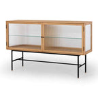 Kobe Sideboard (Natural Oak) Fluted Glass - Paulas Home & Living