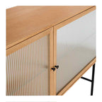Kobe Sideboard (Natural Oak) Fluted Glass - Paulas Home & Living