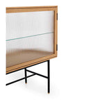 Kobe Sideboard (Natural Oak) Fluted Glass - Paulas Home & Living
