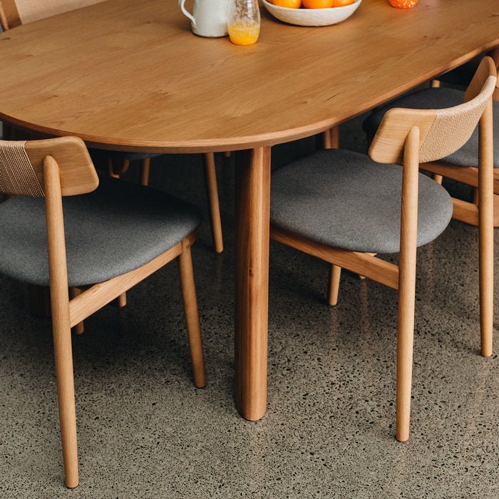 Kontur & Niles Dining Suite 2000w Fixed (7 Pce) Natural Oak - Paulas Home & Living