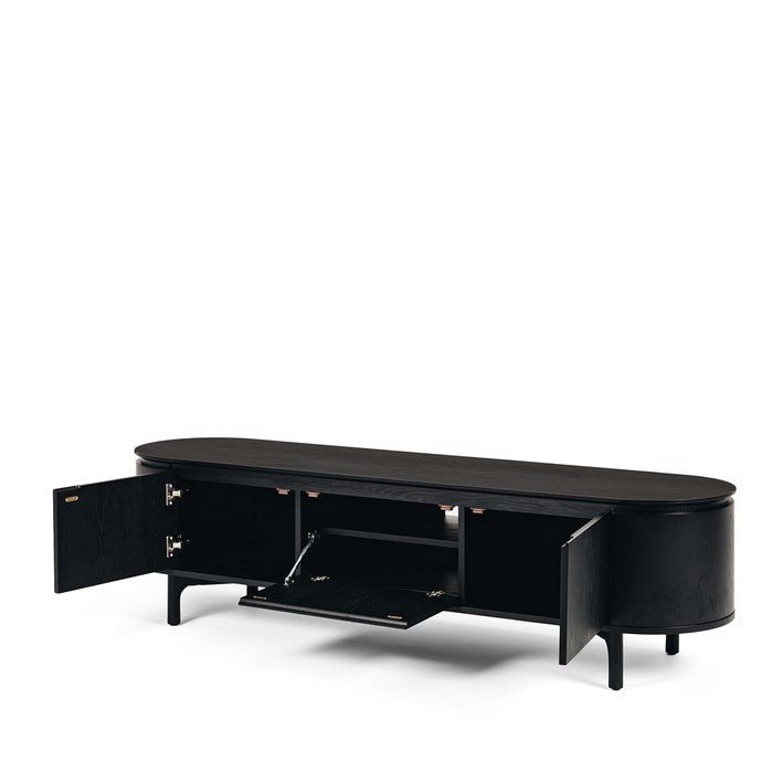 Kontur TV Stand (Black Oak) 1800w - Paulas Home & Living