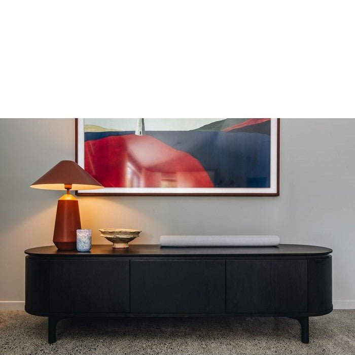 Kontur TV Stand (Black Oak) 1800w - Paulas Home & Living