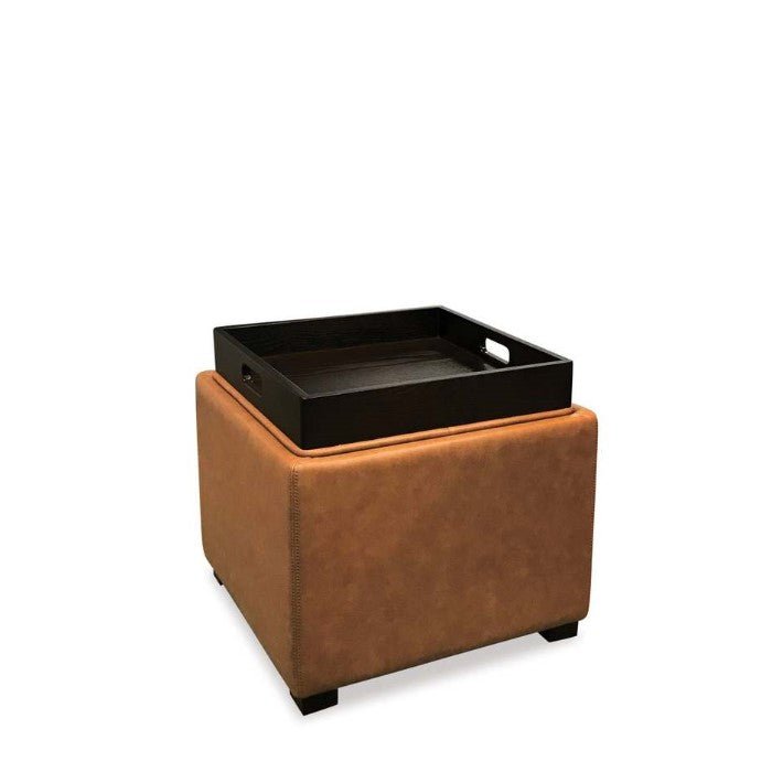 Kumi Flip-Lid Ottoman - Tan - Paulas Home & Living