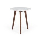 Radius Side Table - Marble - Walnut - Paulas Home & Living