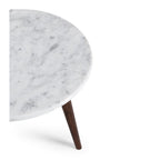 Radius Side Table - Marble - Walnut - Paulas Home & Living